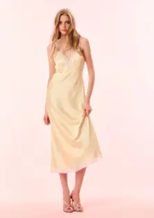 Manuela Satin Polkadot Slip Dress