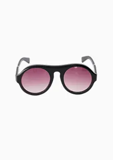 Schwarze Pilotenbrille mit Ombré-Gläsern