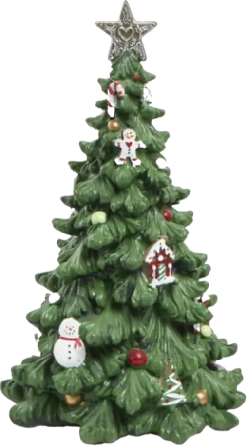 Green Resin Festive Christmas Tree Ornament 41x20