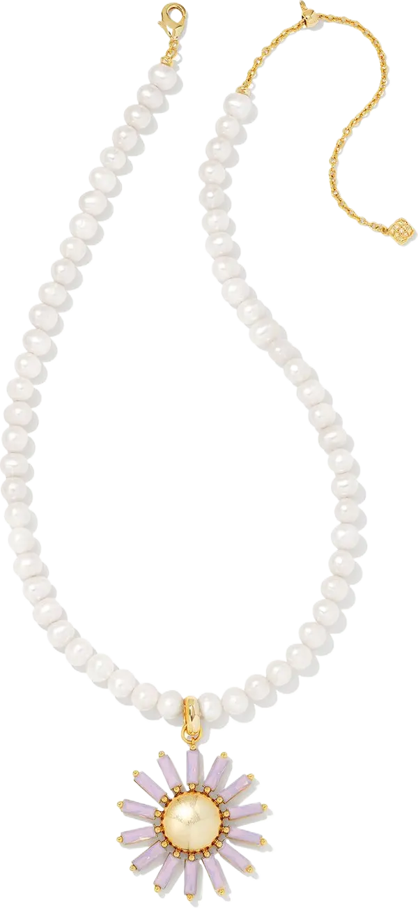 Madison Daisy Pearl 14K Plated Nanogems Statement Necklace