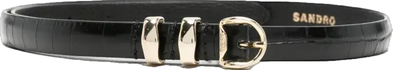 SANDRO

croc-embossed leather belt