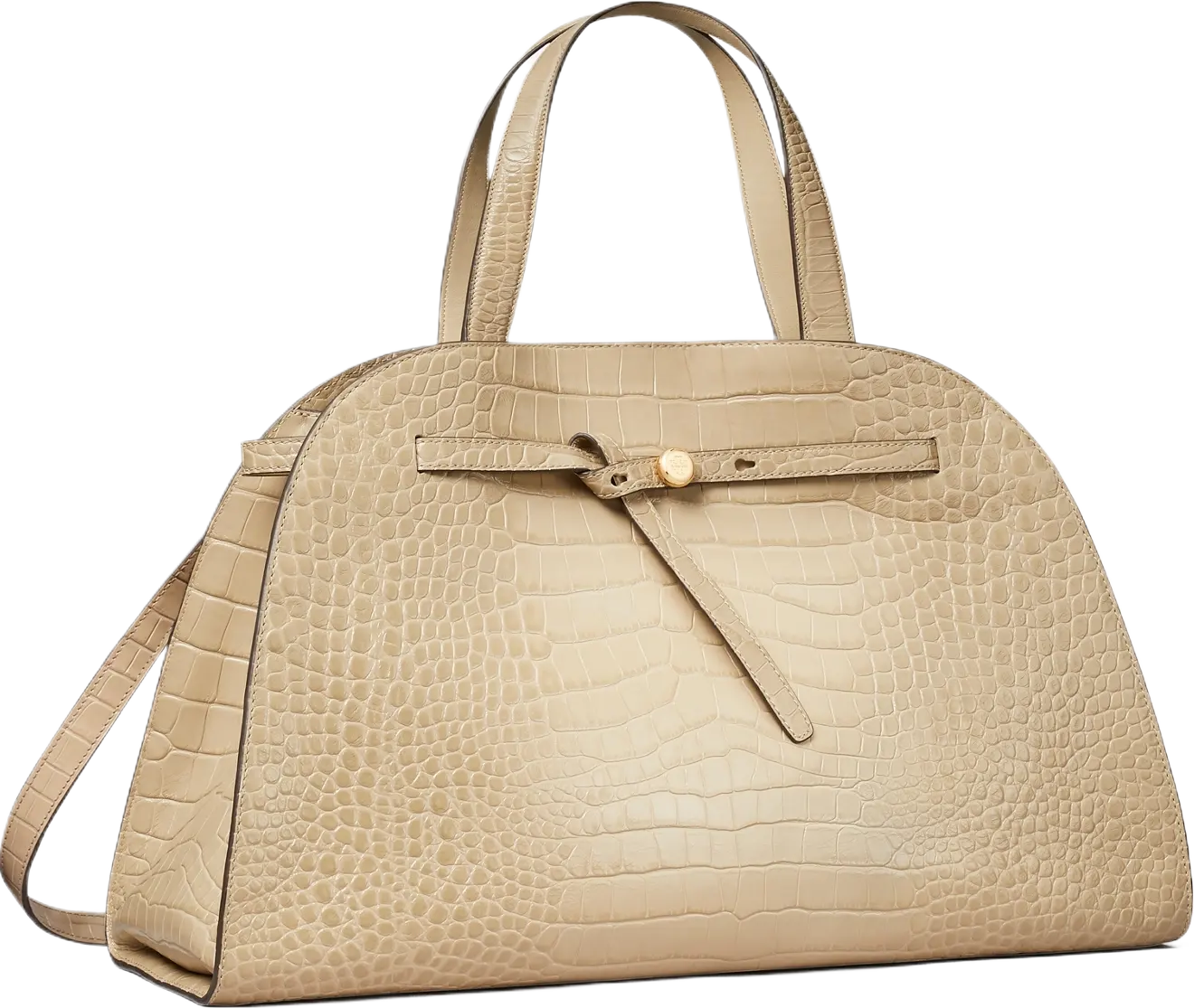 ROMY CROC-EMBOSSED BAULETTO
