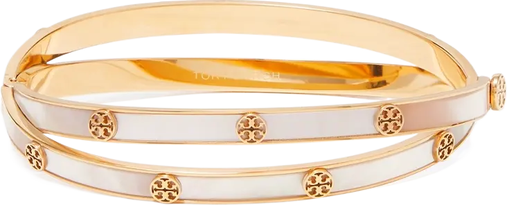 ICON MOTHER OF PEARL DOUBLE HINGE BRACELET