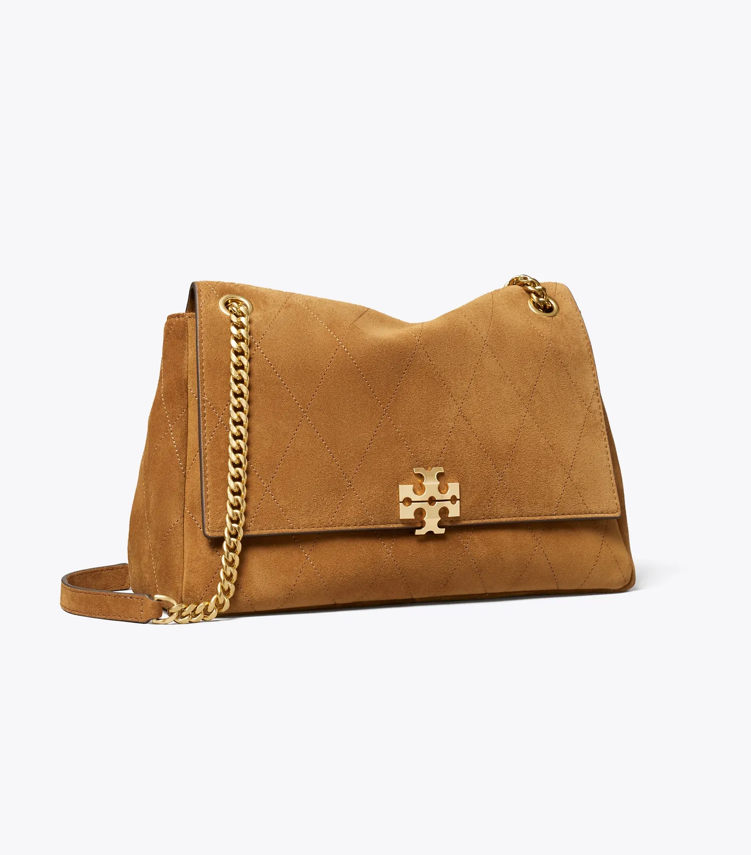 CHARLIE QUILTED SUEDE SHOULDER BAG